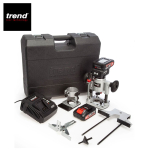 Trend T18S 18V 1/4" Brushless Router Kit (2 x 4Ah Battery and Fast Charger)