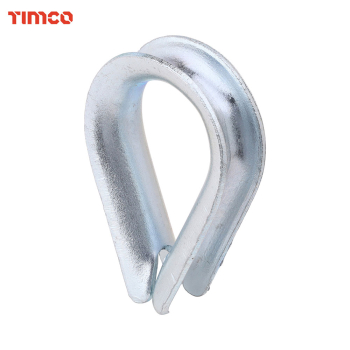 4mm Wire Rope Thimbles - Zinc QTY:20