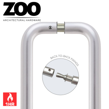 Zoo 19mm Back To Back Aluminium D Pull Handle (150-600mm)