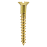Timco 8 x 2 Brass Woodscrew Slotted CSK - (Box of 200)