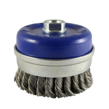 Timco 100mm Threaded Cup Brush-Twist S/S