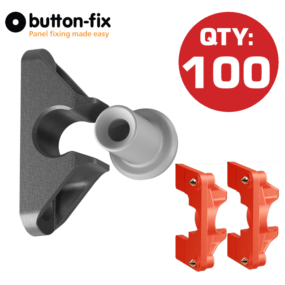 Button-Fix Type 2 Compact Push On With Two Markers (100PK)