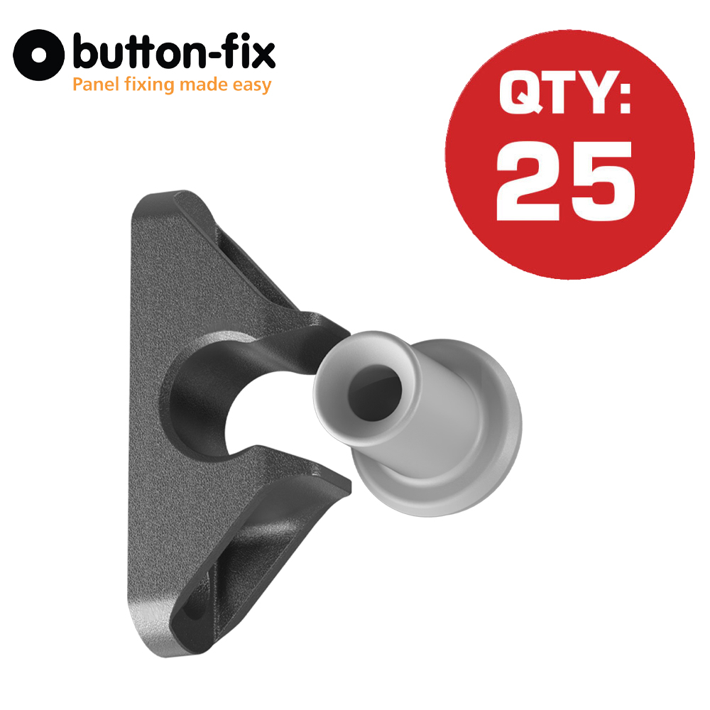 Button-Fix Type 2 Compact Push On Fix Complete With Button (Qty:25)