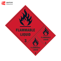 Sign - Flammable liquid Class  3 labels - SAV (200 x 300mm)