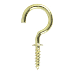 Timco 19mm Round Cup Hook - E/Brass - Pack of 15
