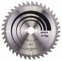 Bosch inchOptilineinch 250mm x 30, 40T Circular Saw Blade For Wood