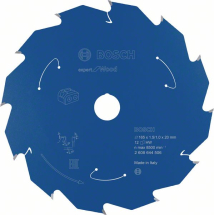 Bosch inchExpert For Woodinch(For Cordless) 165mm x 20/15.875, 12T Circular Saw Blade For Wood