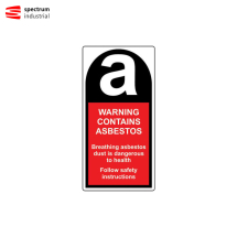 Warning Contains Asbestos Label (25 x 50mm, Roll of 500)