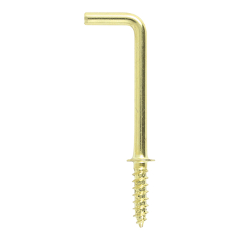 Timco 38mm Square Cup Hooks - E/Brass - Pack of 8