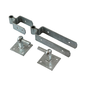 Double Strap Fieldgate Hinge Set With Hook On Plate