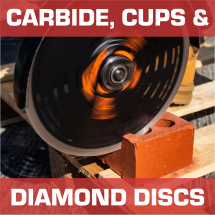 Carbide, Diamond Blades & Cups Carbide, Diamond Blades & Cups