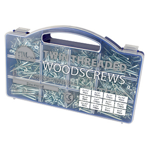 Twin-Thread Woodscrew - Mixed Tray