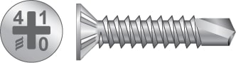 RSR - Ribbed Countersunk Screw - Martensitic Stainless Steel