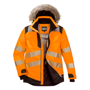 Portwest PW369 - PW3 Hi-Vis Winter Parka Jacket (Orange & Yellow)