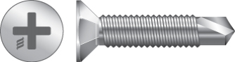 FMR Faceted Countersunk Reinforcement Retention Screw - Zinc FMR Faceted Countersunk Reinforcement Retention Screw - Zinc