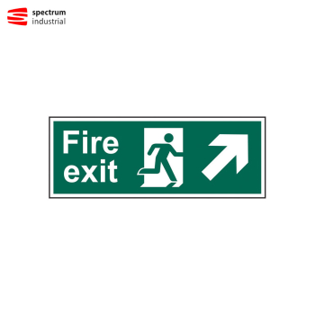 Fire Exit (Man Arrow Up/Right) Signs
