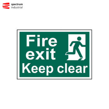 Fire Exit Keep Clear (Green) Signs