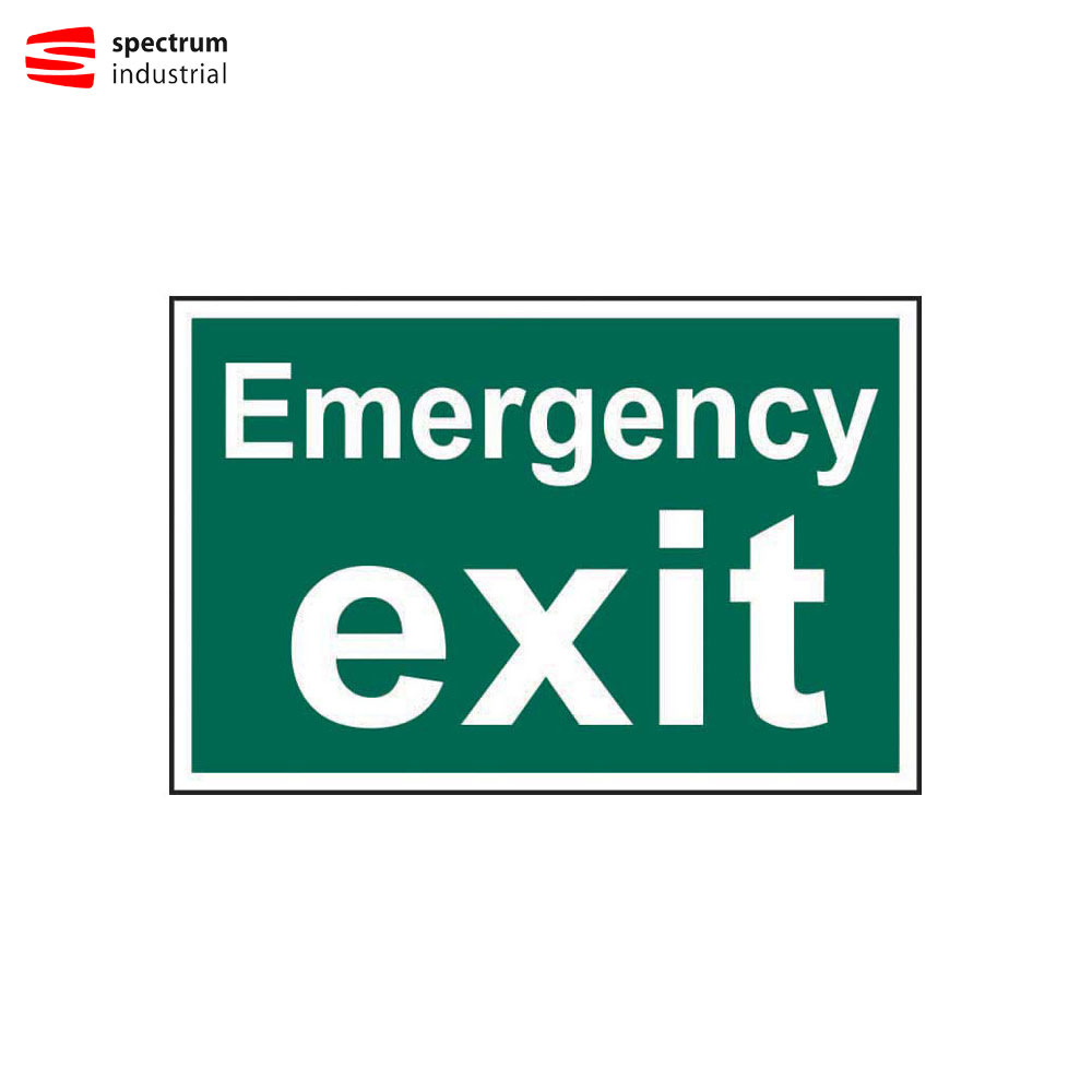 Emergency Exit (text only) Signs - DFS Fixings Ltd – The Ultimate ...