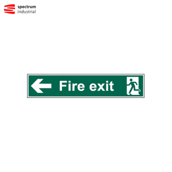 Fire Exit (Man Arrow Left) Signs