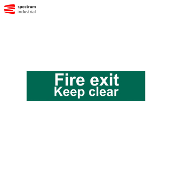 Fire Exit Keep Clear (text only) Signs