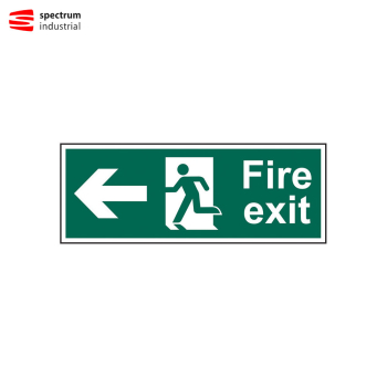 Fire Exit Running Man Arrow (Left) Double Sided Signs