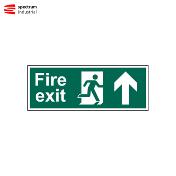 Fire Exit Running Man Arrow (Up) Double Sided Signs