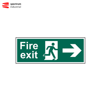 Fire Exit Running Man Arrow (Right) Double Sided Signs