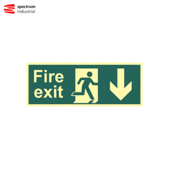 Fire Exit (Man Arrow Down) Signs