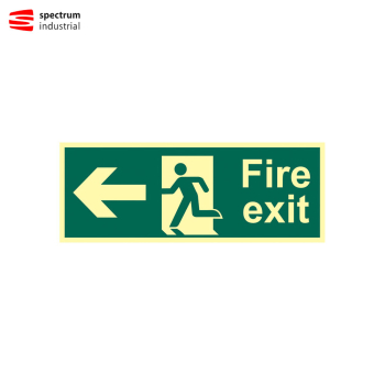 Fire Exit (Man Arrow Left) Signs