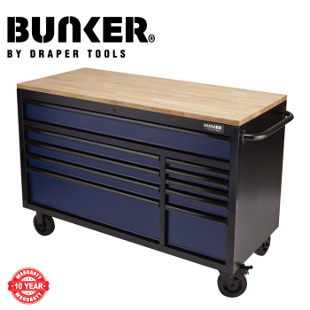 Draper BUNKER® Workbench Roller Tool Cabinet, 10 Drawer