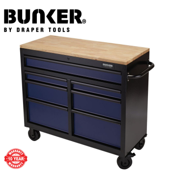 Draper BUNKER® Workbench Roller Tool Cabinet, 7 Drawer