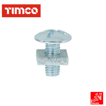 Timco Roofing Bolt & Square Nut (Zinc Plated) Timco Roofing Bolt & Square Nut (Zinc Plated)