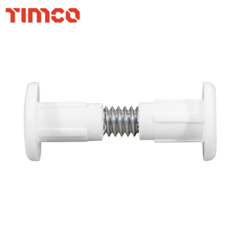 Timco Plastic Cabinet Connector Bolts - White Timco Plastic Cabinet Connector Bolts - White
