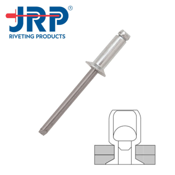 JRP Aluminium Countersunk Open Headed Blind Rivet (2.4-4.8)