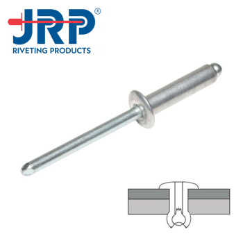 JRP Aluminium Dome Head Open Blind Rivet (2.4-6.4)