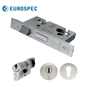 Eurospec Easi T Sash Locks Euro Profile With Cylinder & Turn BS