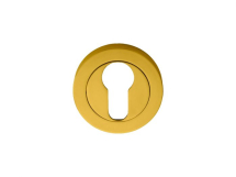 Escutcheon - Euro Profile On Concealed Fix Round Rose - Polished Brass