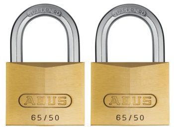 Abus 50mm Brass Twin Pack Padlocks Abus 50mm Brass Twin Pack Padlocks