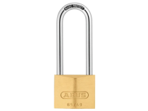 Abus 40mm Keyed Alike 6404 Longle Shackle Brass Padlock