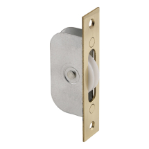 Sash Window Axle Pulley No 2 Square Polished Brass Forend With Nylon Wheel