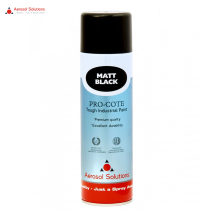 Aerosol Solutions Pro-Cote Matt Black Spray Paint 500ml