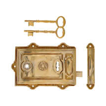 Alexander & Wilks Keswick Rim Lock - Unlacquered Brass