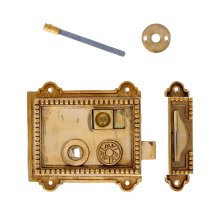 Alexander & Wilks Portinscale Rim Lock - Unlacquered Brass