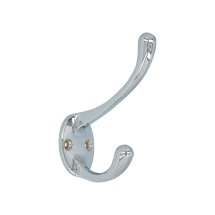 Alexander and Wilks Victorian Hat and Coat Hook - Polished Chrome
