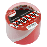 Timco 100m x 70mm PE Barrier Tape - Red/White - Single
