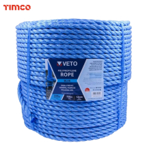 8mm x 220m Blue Poly Rope Long - Coil - Single