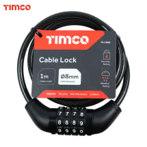 8 x 1000mm Veto Combination Cable Lock - 1