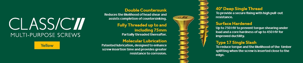 Classic Yellow Screw - Countersunk