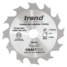 Trend Craft saw blade 136 x 12 teeth x 20 thin