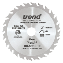 Trend Craft saw blade 136 x 24 teeth x 20 thin